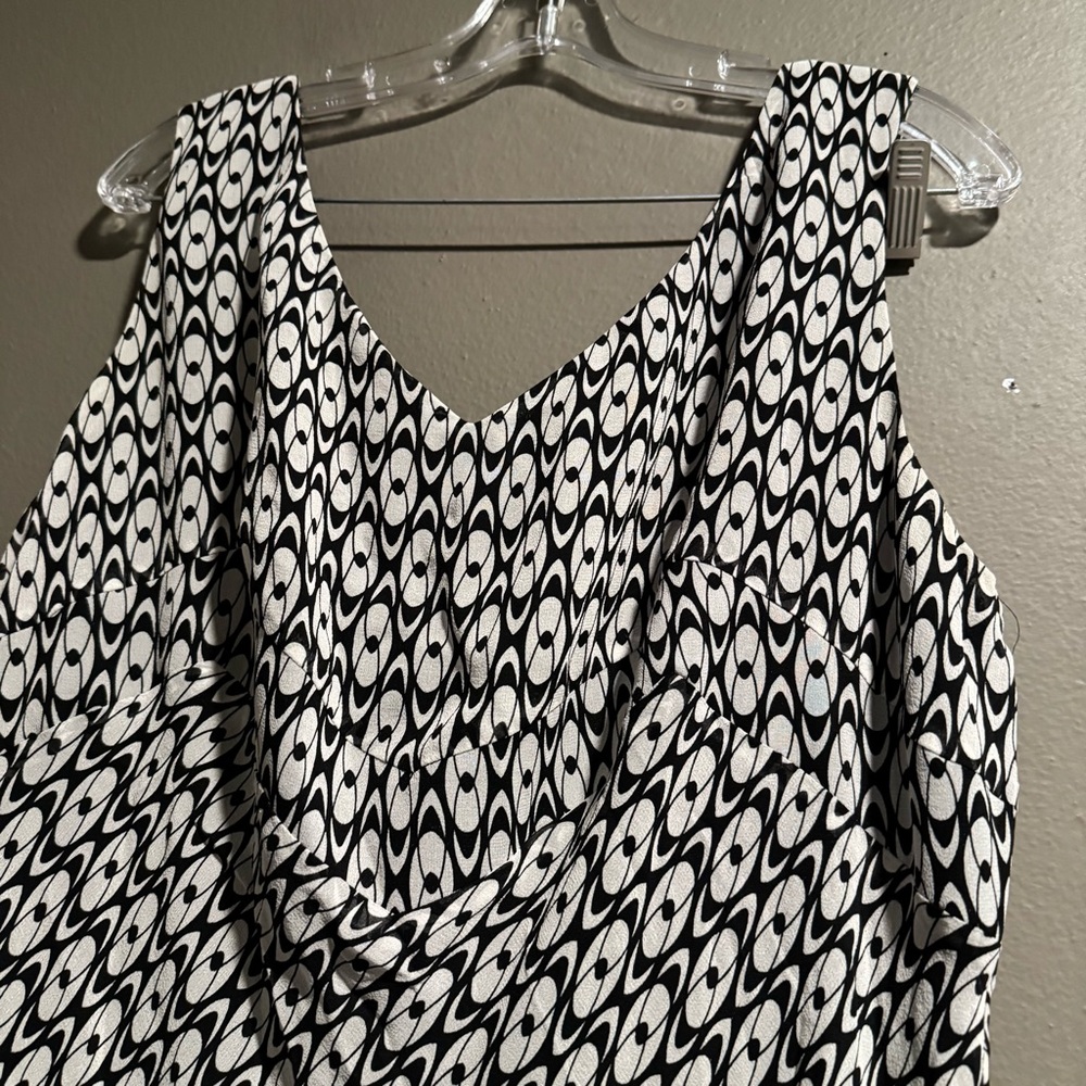 Jones New York 100% Silk Elegant Y2K Patterned Fairy Midi Dress Size 18W - Picture 2 of 7